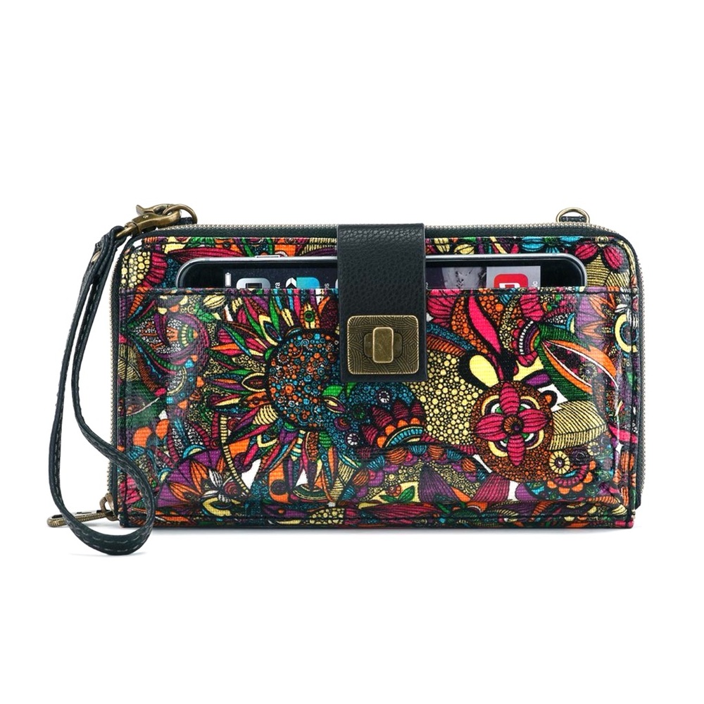 Sakroots Wallet Clutch Rainbow Spirit Desert Pattern Crossbody Bag Purse NWOT